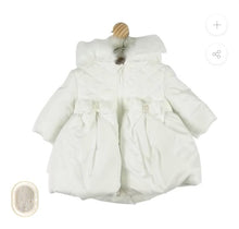 Load image into Gallery viewer, ‘TALLULAH’ MINTINI BOW COAT WHITE
