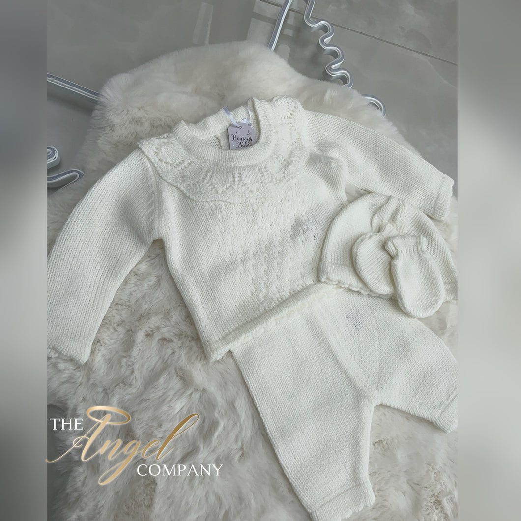 Ivory 4 Piece Knitted Set